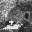 Interior, west wing - vaulted west apartment, ground floor, view from south