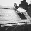 Detail of roof at rear, during construction work