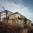 View from South East of threshing barn with covered water- wheel house.  
Photosurvey 10 February 1994 at Kilrie Farm