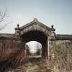 View from East of pend into court of carriage house and stable court.  
Photosurvey 10 February 1994 at Kilrie Farm