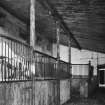 View of interior of carriage-horse stable.  
Photosurvey 10 February 1994 at Kilrie Farm