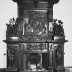 Interior, ground-floor, west wing, fireplace depicting scenes from the work of Robert Burns