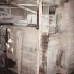 View of fanner below threshing machine, photographed 9 May 1994