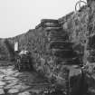 View of steps and stone pawl on main pier