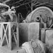 Detailed view of two ball mills, used to grind limestone down to fine powder