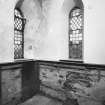 View of first floor room in tower, from north west