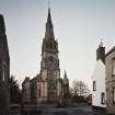 View from South rom Cross Wynd showing the church and memorial fountain