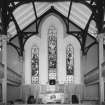 Interior. View from South showing the pulpit and galleries