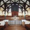 Interior. View from North showing the galleries and organ