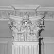 Interior. Ground floor. Dining room. Detail of Corinthian pilaster capital