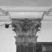 Interior. Ground floor. Hall. Detail of Corinthian door capital.