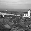 Isle of May.  Low Lighthouse and cottages.  General view from South East.