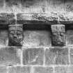 Detail of two corbels on south wall of chancel