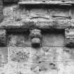 Detail of three corbels on north wall of chancel