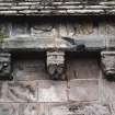 Detail of three corbels on north wall of chancel