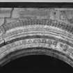 Interior. Detail of moulding on chancel arch