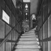 Interior. View of stair from N