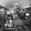 Interior. View of 1st floor vaulted gallery from N