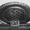 Detail of ventilator and exit sign