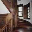 All Saints Episcopal Church.  Rectory, interior.  
Ground floor.  Staircase, view from South.