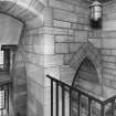 All Saints Episcopal Church, interior.  Staircase to vestry, view from North West.