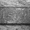 Detail of datestone on West wall of steading.
Insc: '1862'.