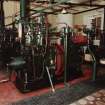 Interior, Engine House.
View of Kelvin Diesel.