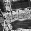 Fyvie Castle.
Detail of blocked windows in bay between Seton and Meldrum Towers during restoration.