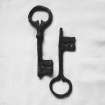 Detail of the two castle keys.