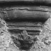 Detail of corbelled termination to stair turret in South-West re-entrant angle.