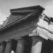 Detailed view of Temple of Theseus showing wooden entablature and pediment