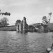 View from lakeside of ruined 'boathouse' (from South East)