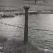 Detail of cast iron post for chain parapet on North East Bridge