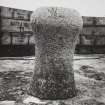 Detail of typical granite bollard.