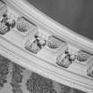 Interior.
Detail of ceiling cornice on first floor stair landing.