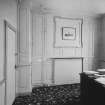 Interior.
Detail of panelling on South-West wall of first floor West apartment (former Burgh Surveyors office).