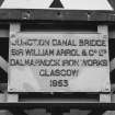 Detail of 1953 Sir William Arrol & Co. plaque