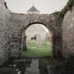 Remains of church, arched doorway, view from east