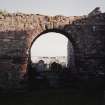 Remains of church, arched doorway, view from west