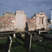 Remains of church, south wall, view from south west