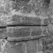 Remains of church, detail of capital on arched doorway