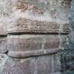 Remains of church, detail of capital on arched doorway