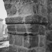 Remains of church, detail of capital on arched doorway