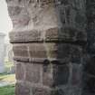 Remains of church, detail of capital on arched doorway