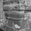 Remains of church, detail of capital on arched doorway