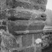 Remains of church, detail of capital on arched doorway