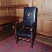 Aberdeen, Broad Street, Marischal College, Interior.
Court room. Detail of chair.