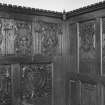 Detail of re-used 17th century panelling