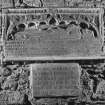 Interior.
Detail of mural monument of Simon Dods, Canon of Aberdeen and Prebendary of Invernochty, 1496.