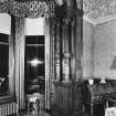 Interior.
Detail of decorative columns on raised pedestals, of bay window structure in drawing room.
